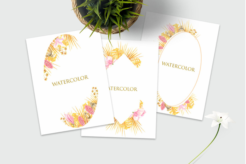 watercolor-magnolia-clip-art-set