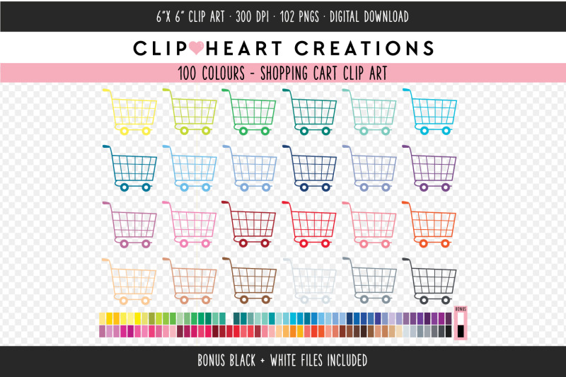 shopping-cart-clipart-100-colours