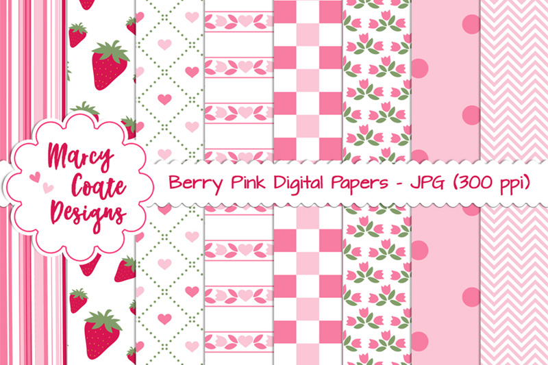 berry-pink-pattern-backgrounds-digital-papers