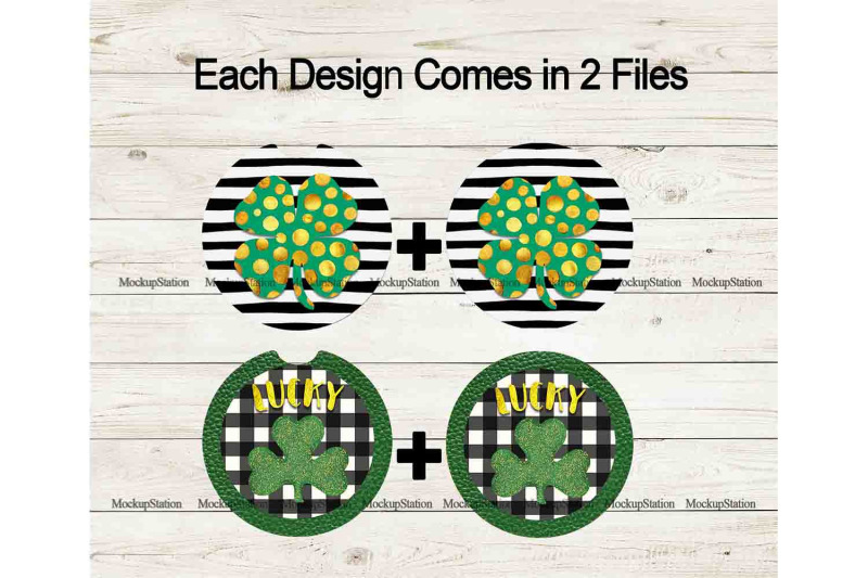 st-patrick-039-s-car-coaster-sublimation-template-bundle-shamrock-clipart