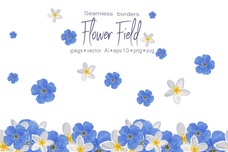 spring-set-quot-flower-field-quot-seamless-pattern-and-seamless-borders-with-f