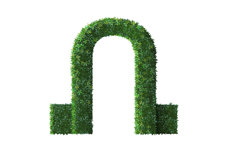 realistic-park-sculpture-arch-nature-green-shrub-fence-floral-branch