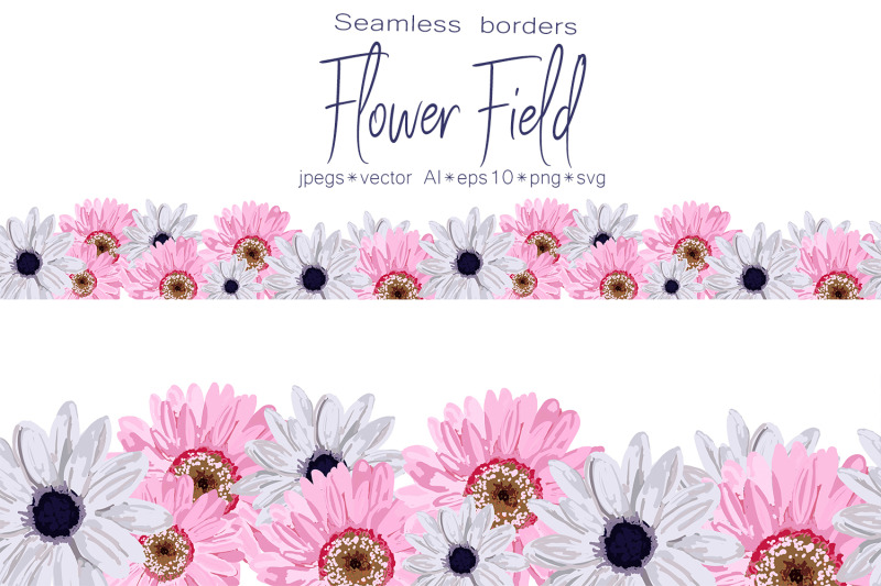 spring-set-flower-field-seamless-pattern-and-seamless-borders-with-f