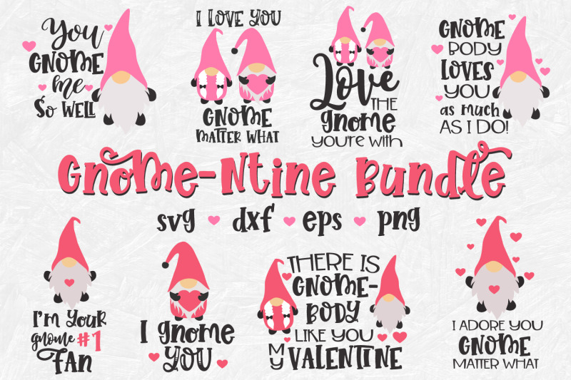 Download Valentine Gnome Svg, Valentines Day Svg Bundle, Funny ...