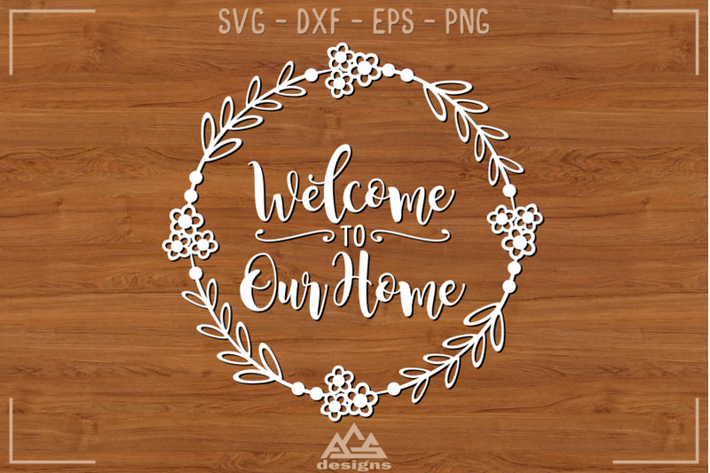 Download Flower Wreath Family Name Svg Design By AgsDesign ...