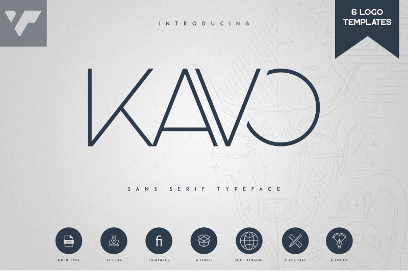 kavo-sans-serif-6-logo-templates