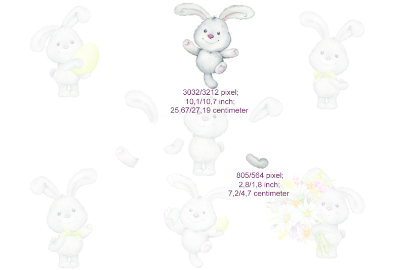 watercolor-easter-bunny-chicken-duckling-eggs-flowers-children-039-s