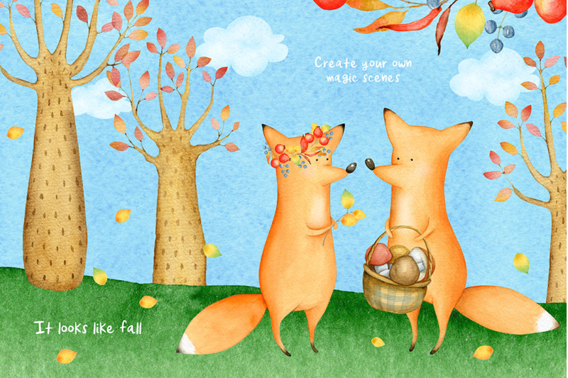 43-cute-foxes-watercolor-clipart
