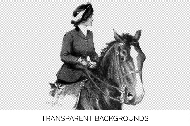horse-clipart-black-and-white