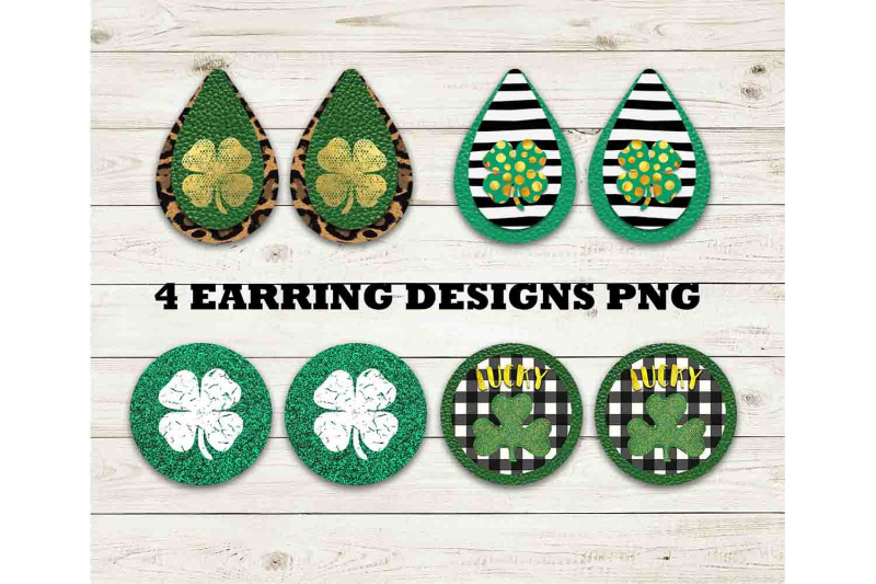 st-patrick-039-s-drop-earring-sublimation-design-bundle-clover-png