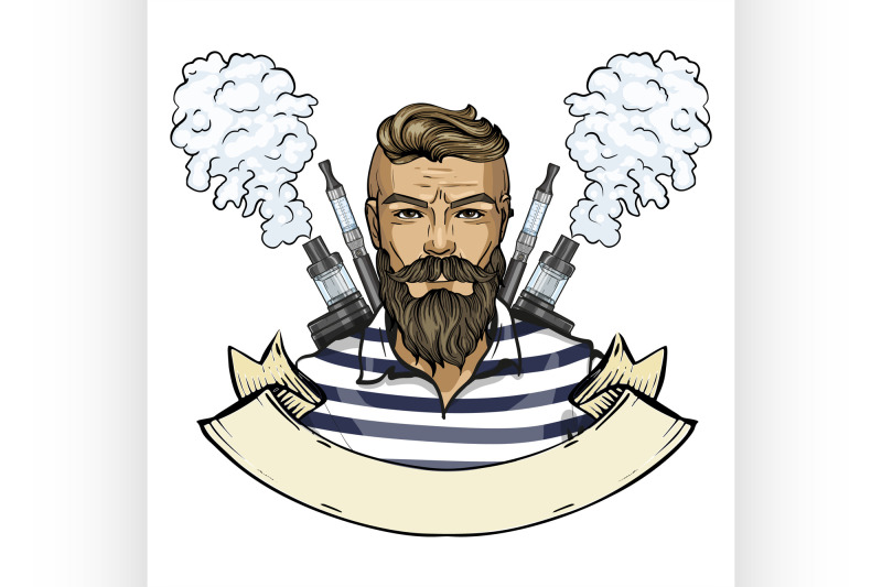 sketch-of-hipster-man-with-vaporizer-cigarette-1