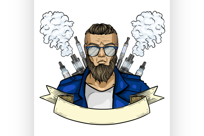 sketch-of-hipster-man-with-vaporizer-cigarette-3