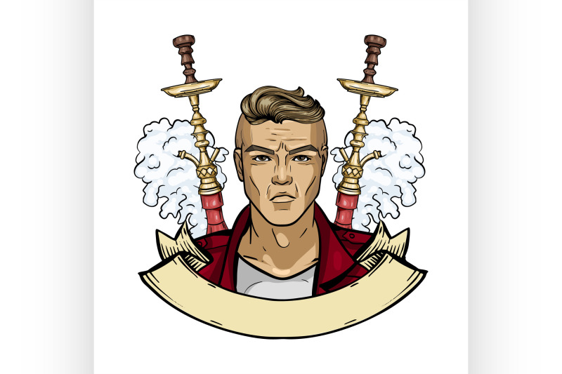 sketch-poster-of-hipster-man-with-hookah-6