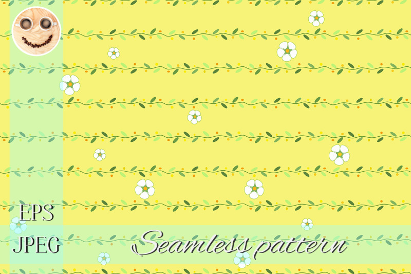 white-flowers-and-stems-on-the-yellow-seamless-pattern