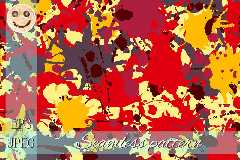 yellow-red-grey-burgundy-camouflage-seamless-pattern