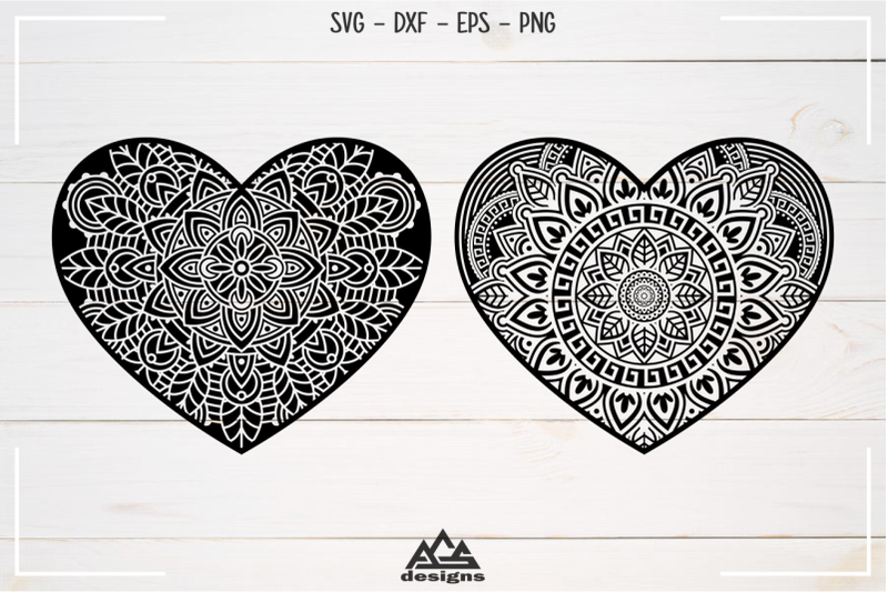 Download Love Heart MANDALA Svg Design By AgsDesign | TheHungryJPEG.com