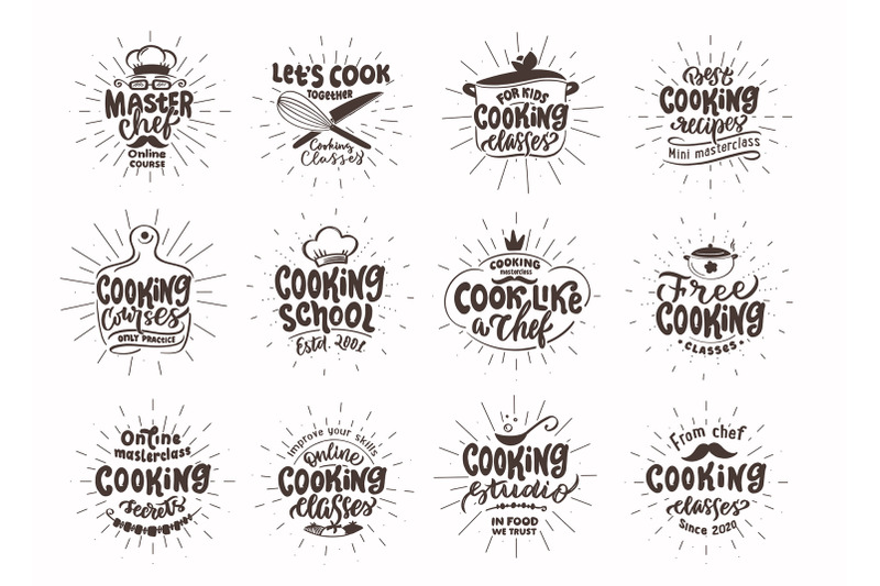 cooking-hand-drawn-badges