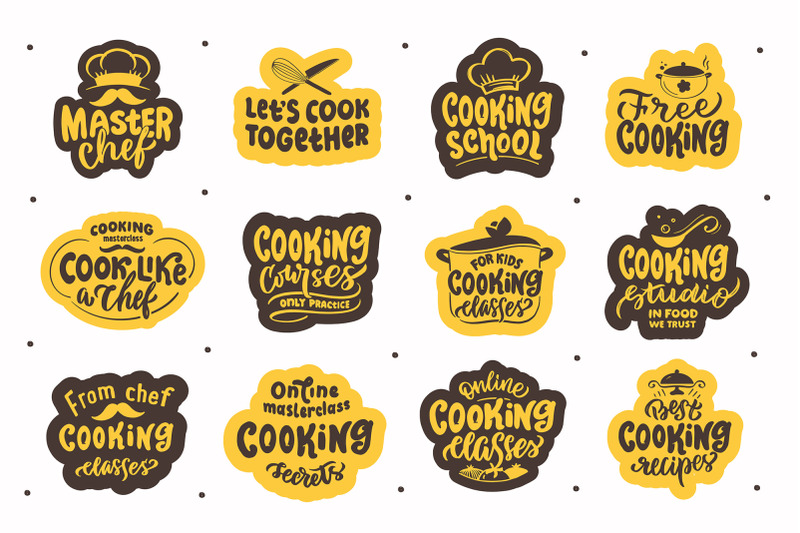 cooking-hand-drawn-badges