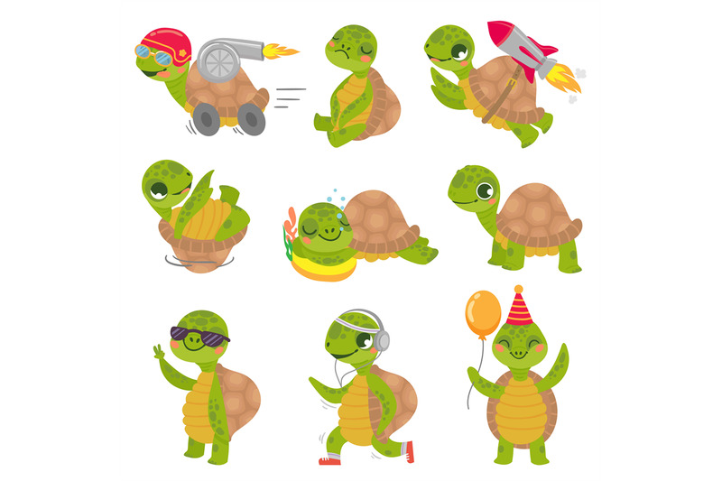 turtle-child-cute-little-green-turtles-mascot-fast-rocket-tortoise-a