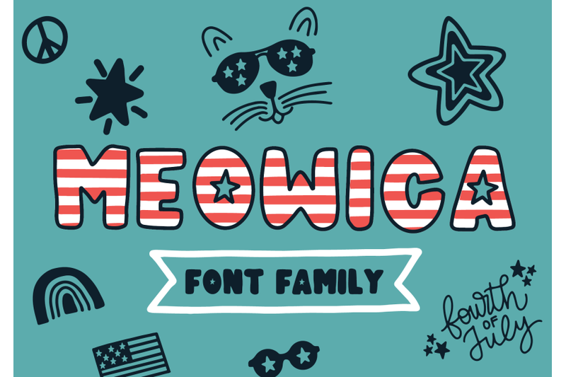 meowica-a-4th-of-july-font-family
