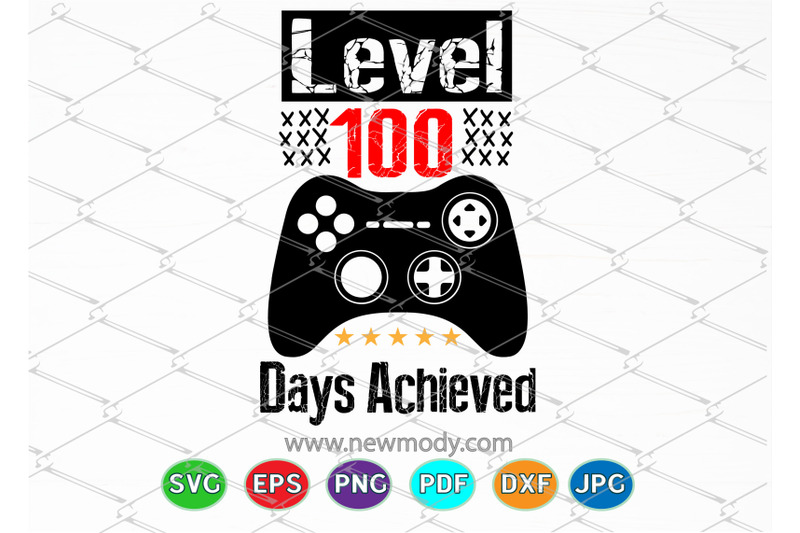 level-100-days-achieved-svg-level-up-100-days-svg