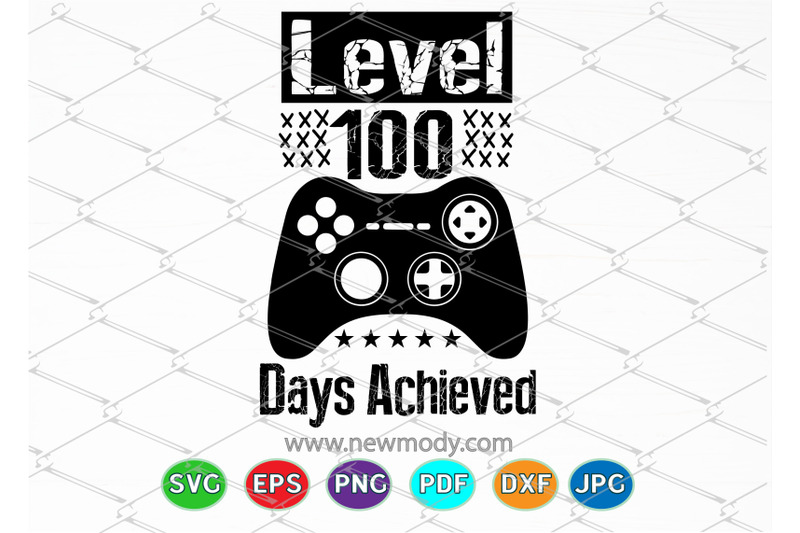 level-100-days-achieved-svg-level-up-100-days-svg