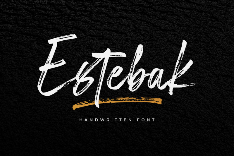 estebak-brush-font