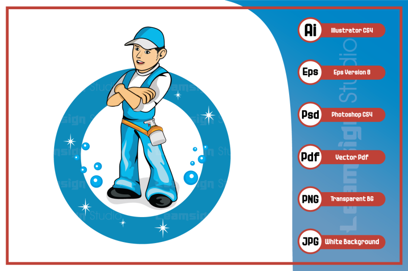 cartoon-character-of-cleaning-service-worker-design