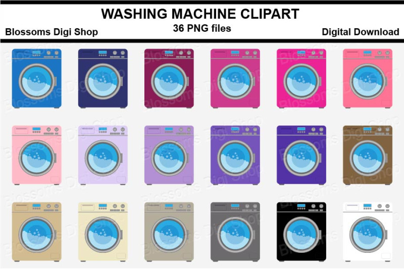 washing-machine-sticker-clipart-36-files-multi-colours