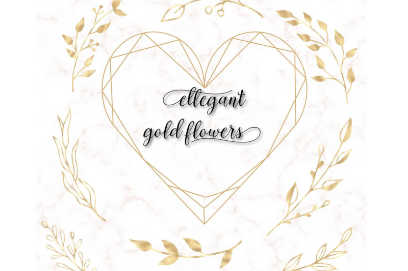 42-gold-floral-clip-arts-hand-drawn-gold-flower-elements