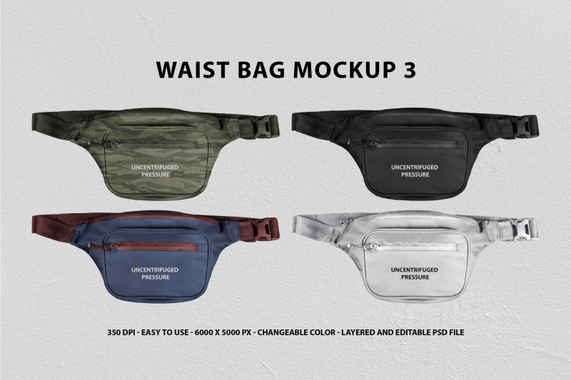 Download Waist Bag Mockup 3 By Uncentrifuged Pressure | TheHungryJPEG.com