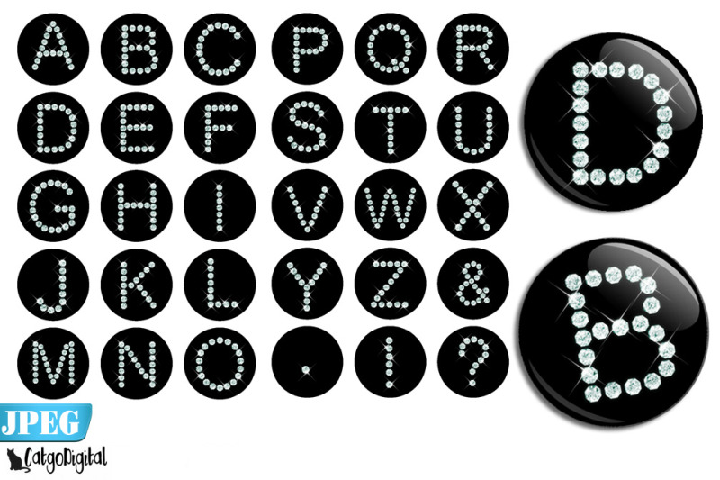 diamond-monogram-bling-alphabet-circle-printable-images