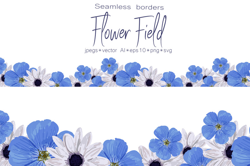 spring-set-flower-field-seamless-pattern-and-seamless-border