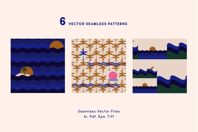 summer-vector-seamless-patterns
