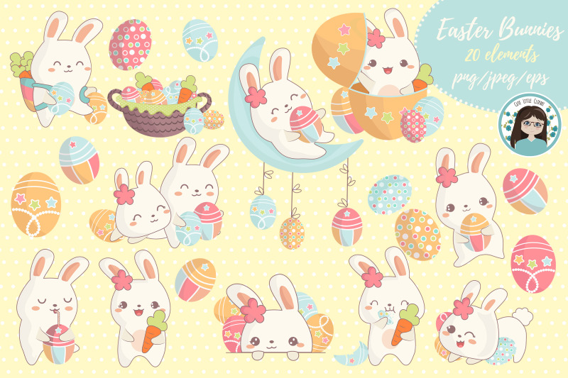 easter-kawaii-bunnies