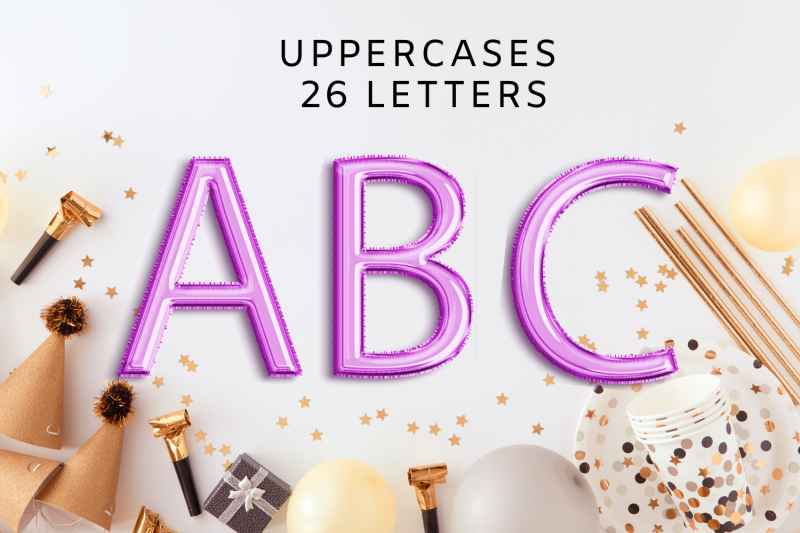 light-purple-foil-balloon-alphabet-clipart