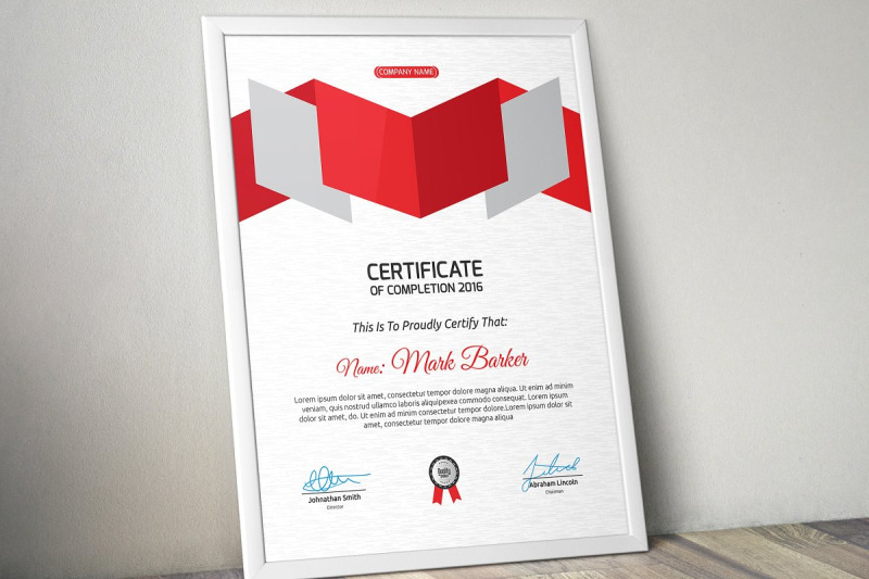 certificate