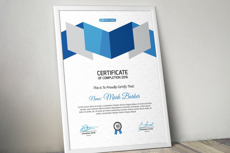 certificate