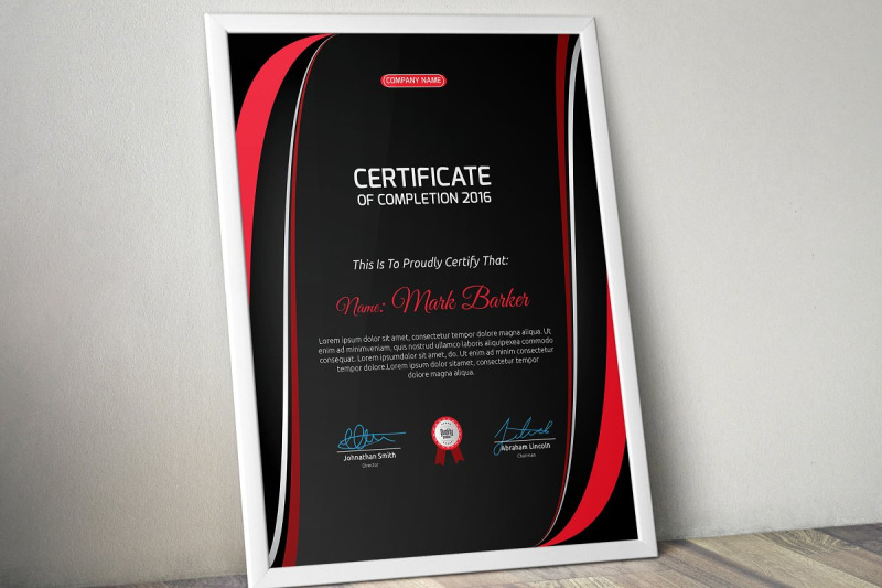 certificate