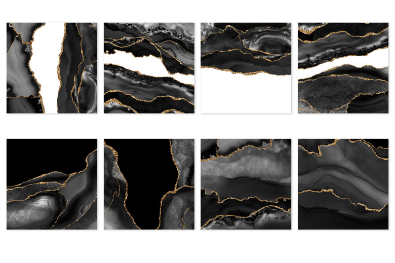 black-and-gold-agate-borders