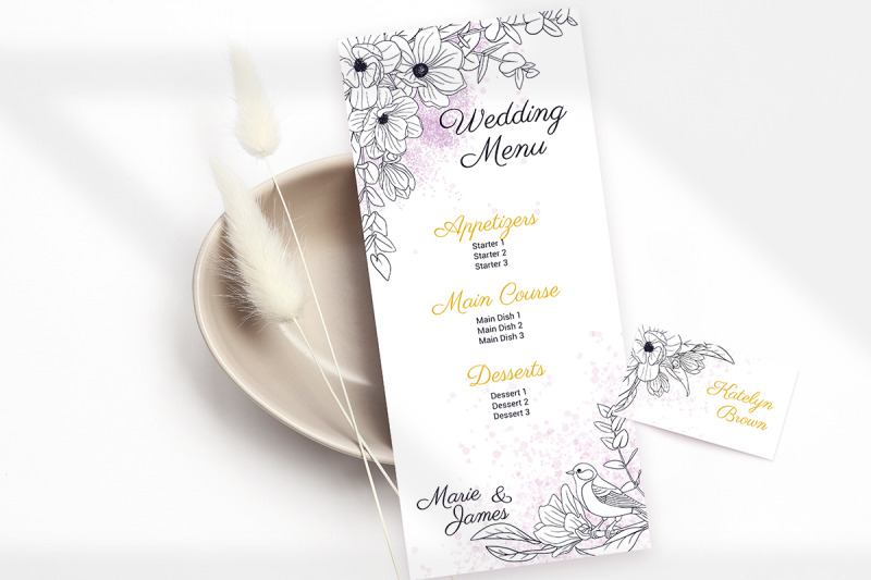 magnolia-wedding-invitation-cards-floral-printable-templates