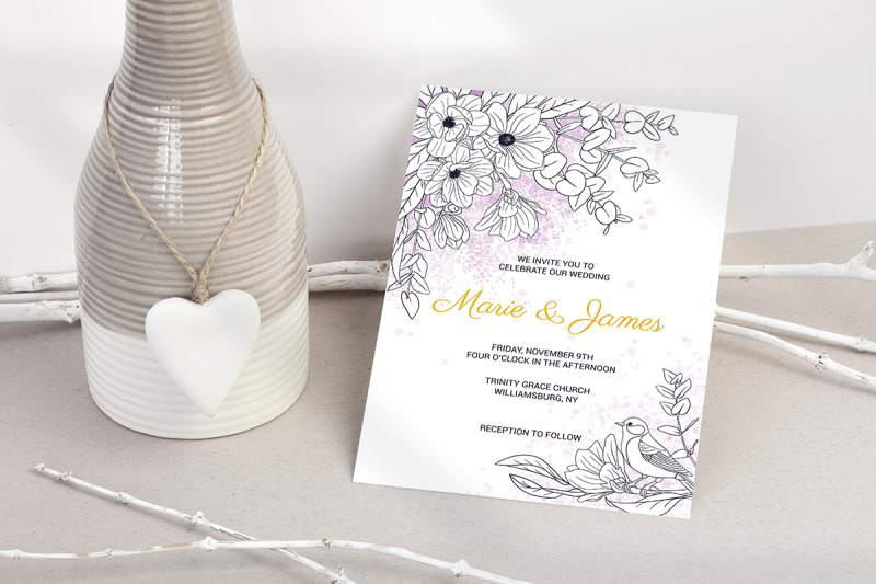 magnolia-wedding-invitation-cards-floral-printable-templates