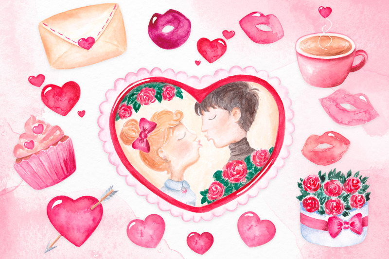 valentine-039-s-day-clipart-watercolor-love-clipart-heart-frame
