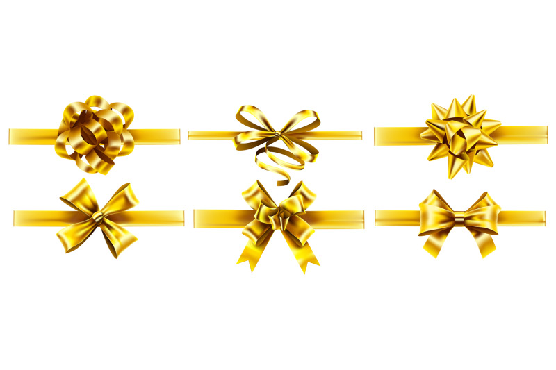 realistic-golden-ribbons-with-bows-holiday-gift-gold-ribbon-bow-pres