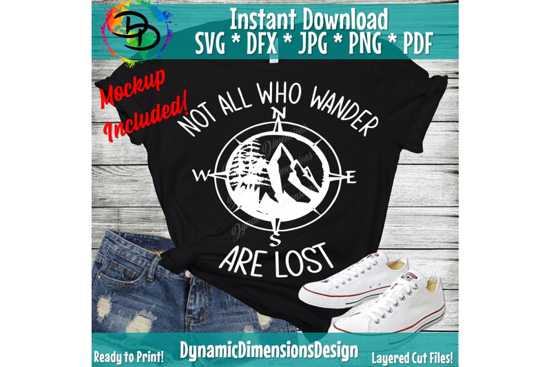 Not all who wander Svg File, Compass svg, Hiking, Forest, Outdoors, Ci ...