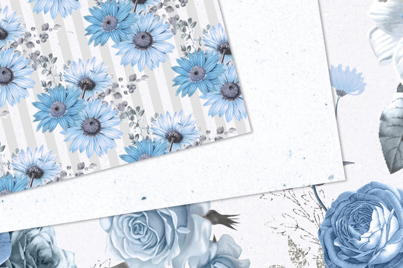 blue-floral-digital-paper