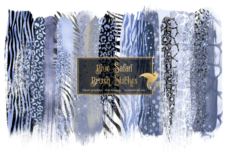 blue-safari-brush-strokes-clipart