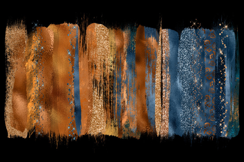 copper-and-prussian-brush-strokes