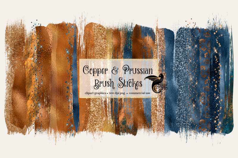 copper-and-prussian-brush-strokes