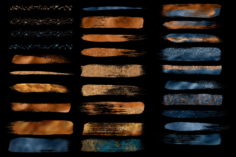 copper-and-prussian-brush-strokes